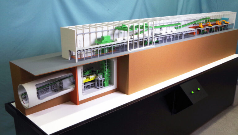 トンネル工事模型