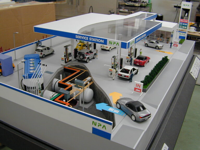ガソリンスタンド模型